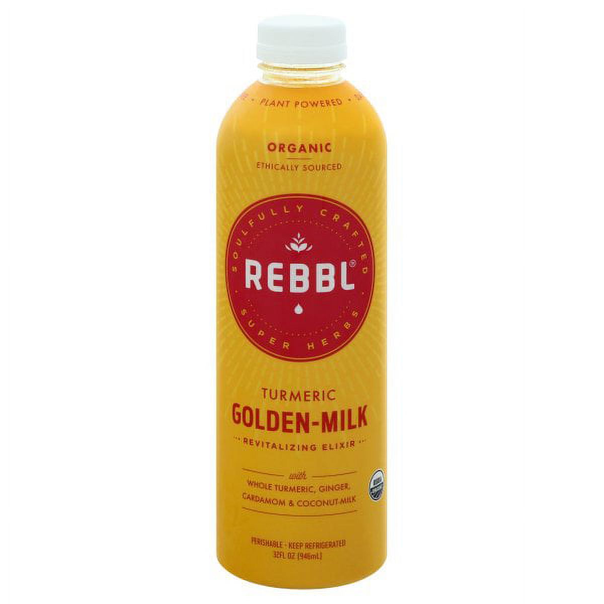 Rebbl, Elixirs Golden Milk Turmeric Organic, 32 Fl Oz