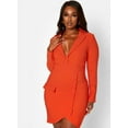 thumbnail image 1 of Rebdolls Women's Bandage Button Detail Mini Bodycon Dress - Orange - 2X, 1 of 5