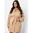 thumbnail image 1 of Rebdolls Women's Plus Cargo Mini Dress - Beige - Medium, 1 of 5
