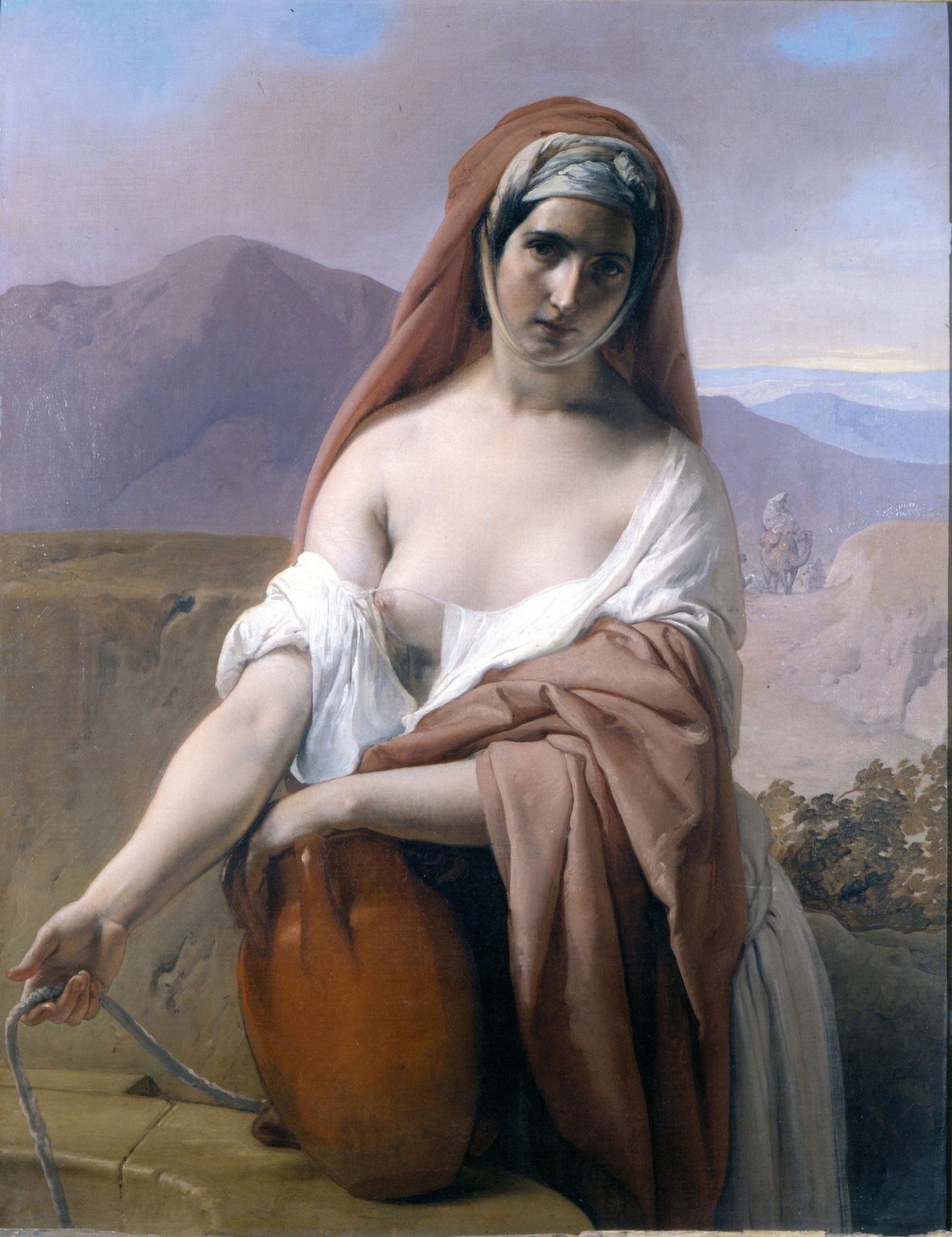 Rebecca At The Well Canvas Art - (24 x 36)
