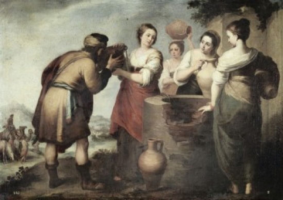 Rebecca & Eliezer ca 1605 Bartolome Esteban Murillo (1617-1682 Spanish) Oil on canvas Museo del Prado Madrid Spain Canvas Art - Bartolome Esteban Murillo (24 x 36)
