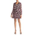 thumbnail image 1 of Rebecca Minkoff BLACK/PINK Rosemary Ruffled Floral Mini Dress, Small, 1 of 1