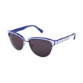 thumbnail image 1 of Rebecca Minkoff Carmine Rimmed Cateye Sunglasses 57mm Blue/Silver, 1 of 3