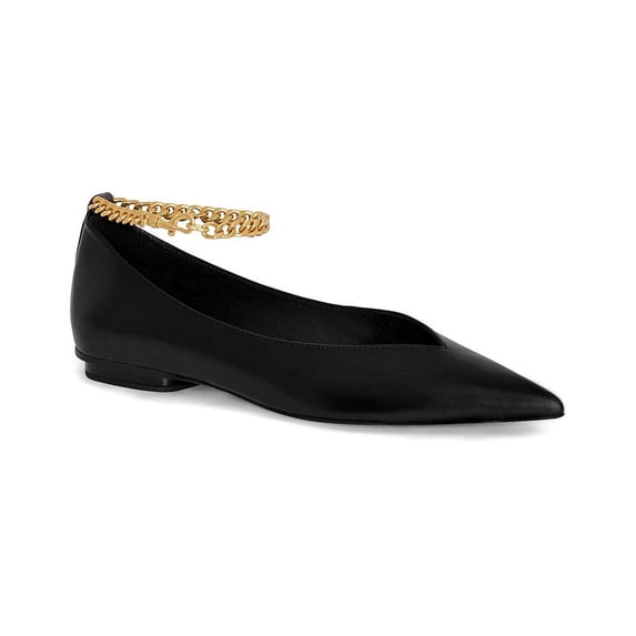 Rebecca Minkoff Chain Ankle Leather Ballet Flat, 9
