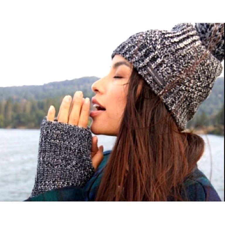 Rebecca Minkoff Marled Beanie Pom Hat & Armwarmer Set  display picture 2