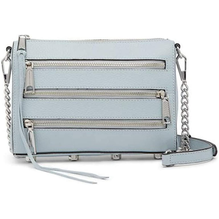 Rebecca Minkoff Panama Mini 5 Zip Leather Crossbody Glacier Walmart