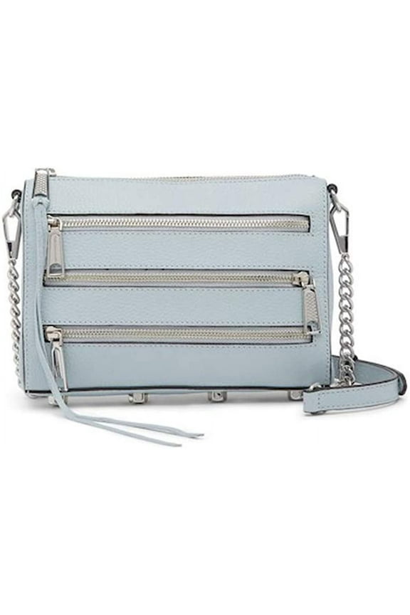 Panama Mini 5 Zip Leather Crossbody - Glacier