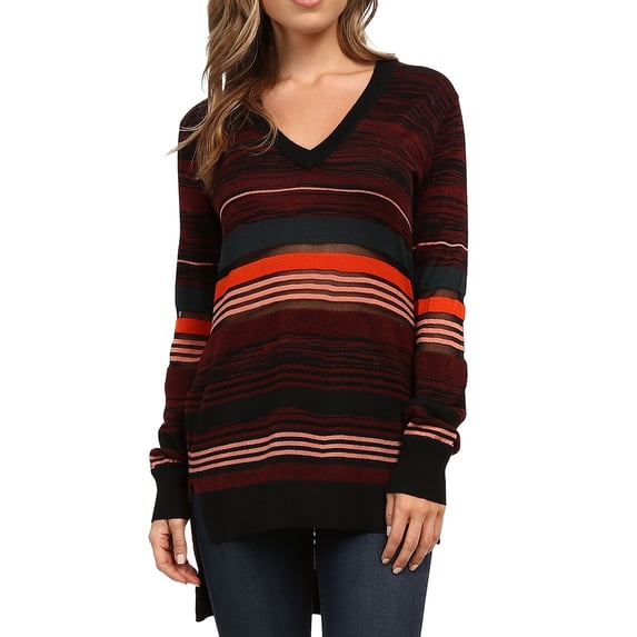 Rebecca Minkoff Women's Astride Striped Tunic Sweater Sz XS Multicolor