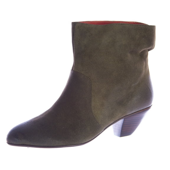 Rebecca Minkoff Women's Coco Too Suede Heeled Ankle Boots 7 Army Green