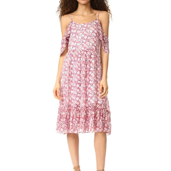 Rebecca Minkoff Women's Cold Shoulder Buffy Dress XX-Small Poppy Print