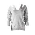 thumbnail image 1 of Rebecca Minkoff Women's Draco Cold Shoulder Sweater Small Light Grey, 1 of 2