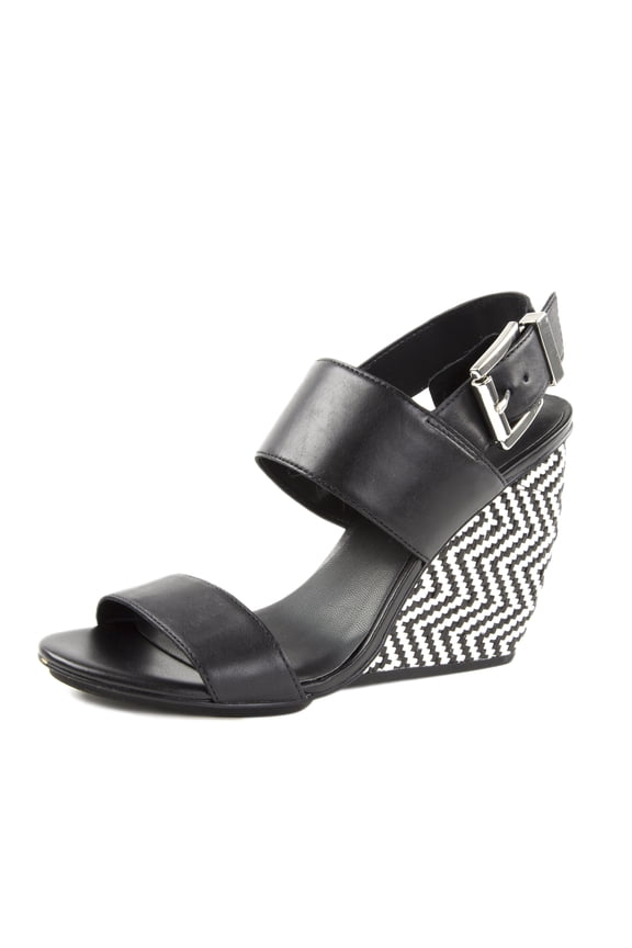 Women's Emilia Leather Wedge Sandals US 8 Black