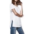thumbnail image 1 of Rebecca Minkoff Women's Gina Short Sleeve Linen Tee XX-Small White, 1 of 1