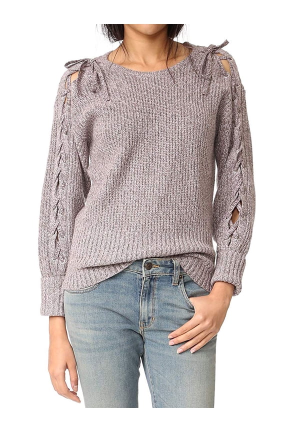 Women's Malcom Lace Up Sweater X-Small Candy Marled