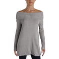 thumbnail image 1 of Rebecca Minkoff Women's Off-The-Shoulder Erid Sweater XX-Small Light Grey, 1 of 2