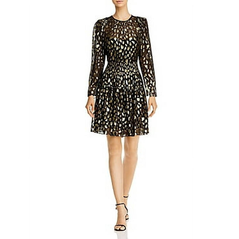 Rebecca taylor leopard smocked dress 2025