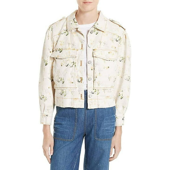 Rebecca Taylor Floral Denim Jacket, Ballet - 6
