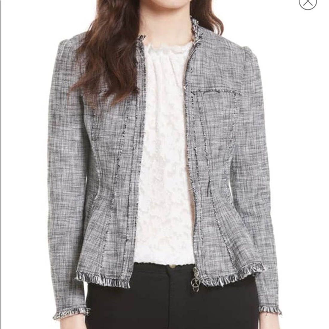 Rebecca taylor slub suiting best sale jacket