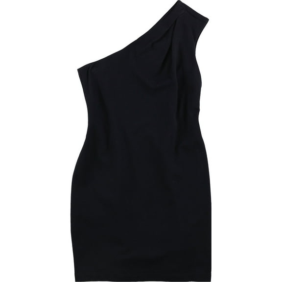 Rebecca Taylor Womens Basic Sheath One Shoulder Dress, Blue, 2