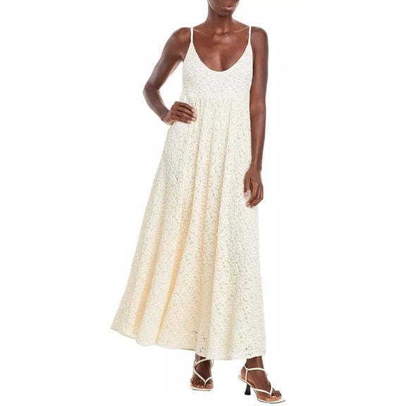 Rebecca Taylor Womens Cloqué Lace Maxi Dress Small Ivory - NWT $595