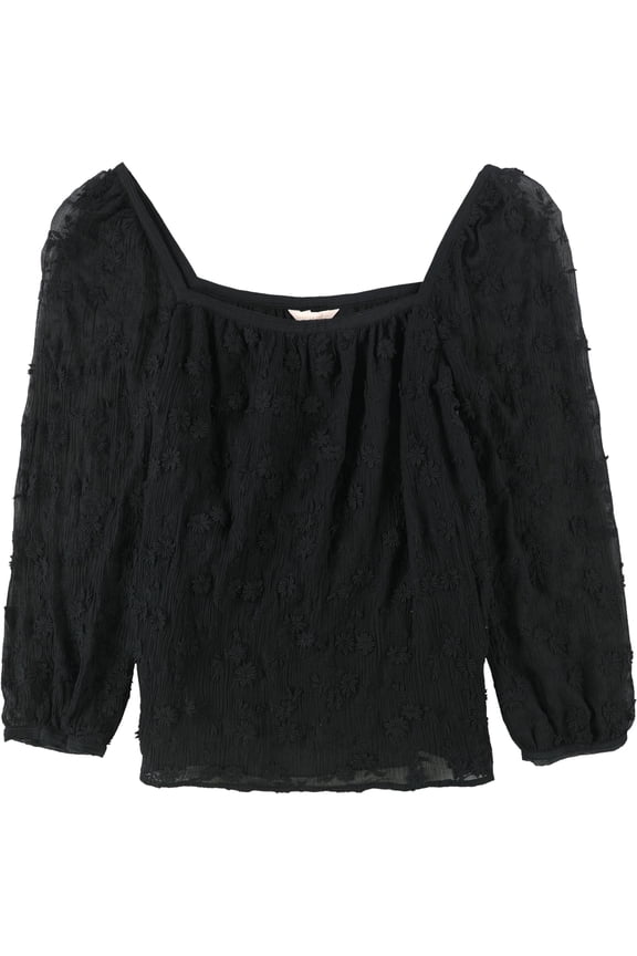 Womens Kyla Pullover Blouse, Black, Large