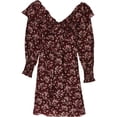 thumbnail image 1 of Rebecca Taylor Womens Tilda Ruffled Dress, Red, 4, 1 of 2