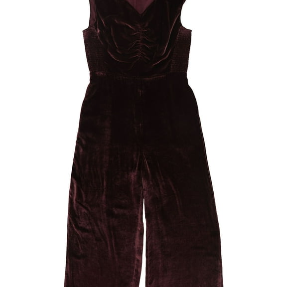 Rebecca Taylor Womens Velvet Jumpsuit, Purple, 12