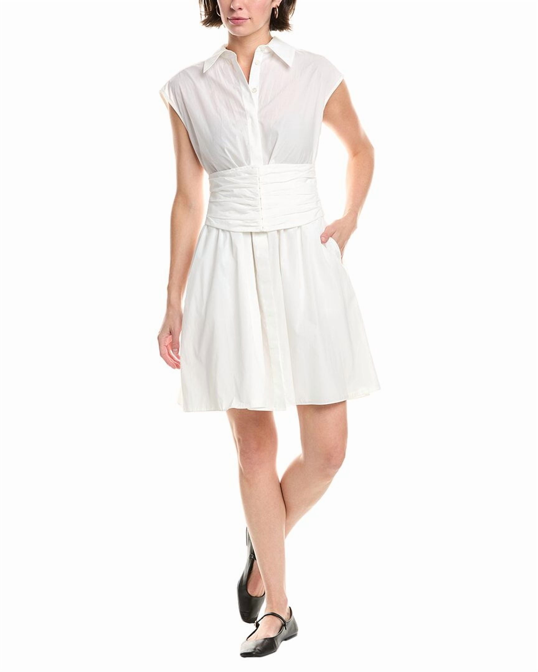 collared white mini dress self-portrait - White Lace Collared Pointelle Knit Mini Dress