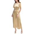 thumbnail image 1 of Rebecca Taylor womens  Double Face Charmeuse Silk Maxi Dress, 10, Gold, 1 of 3