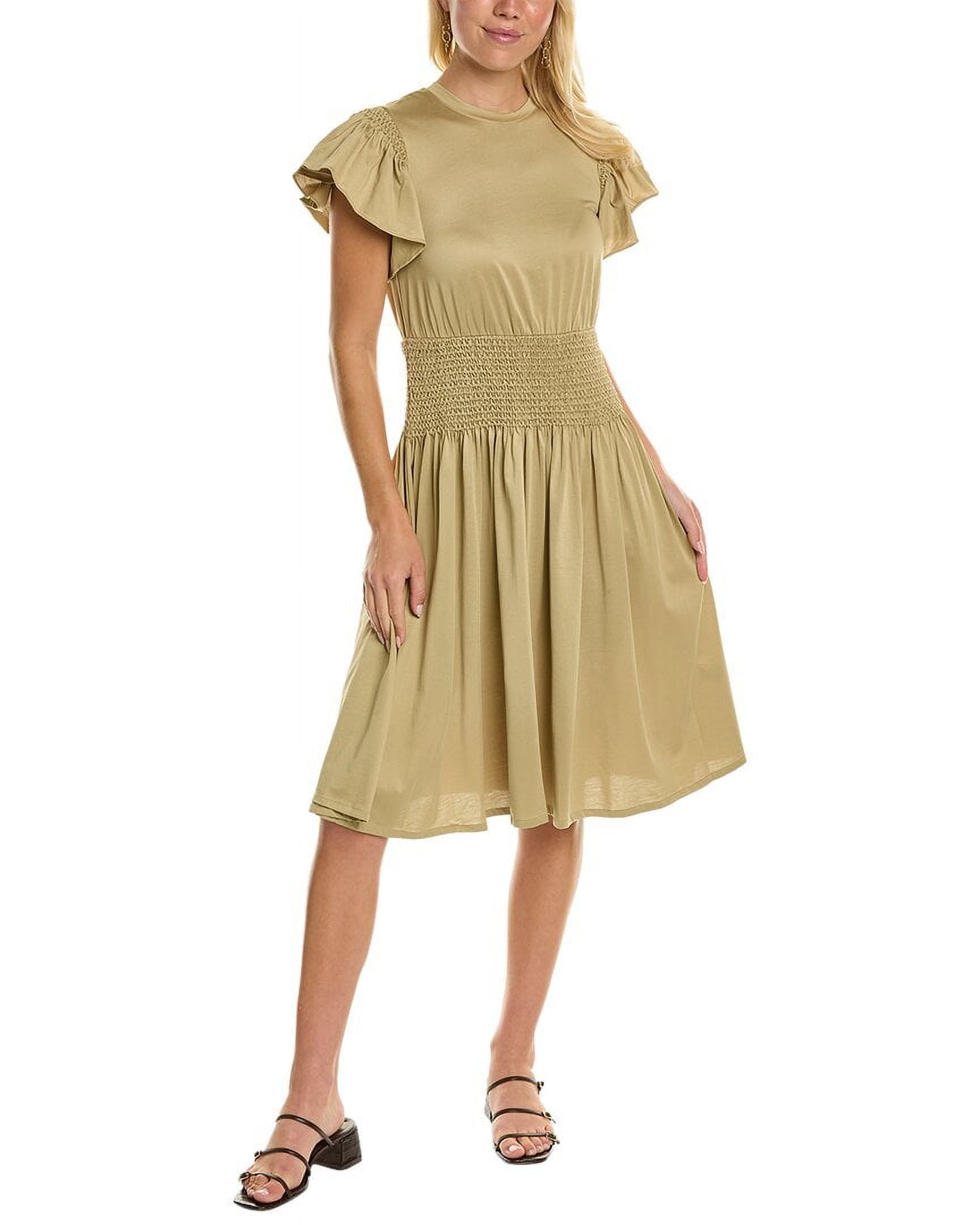 rebecca taylor green dress Rebecca Taylor Full Length Ruched Tier Dress - Green