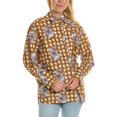thumbnail image 1 of Rebecca Taylor womens  Gingham Daisy Shirt, L, Brown, 1 of 2