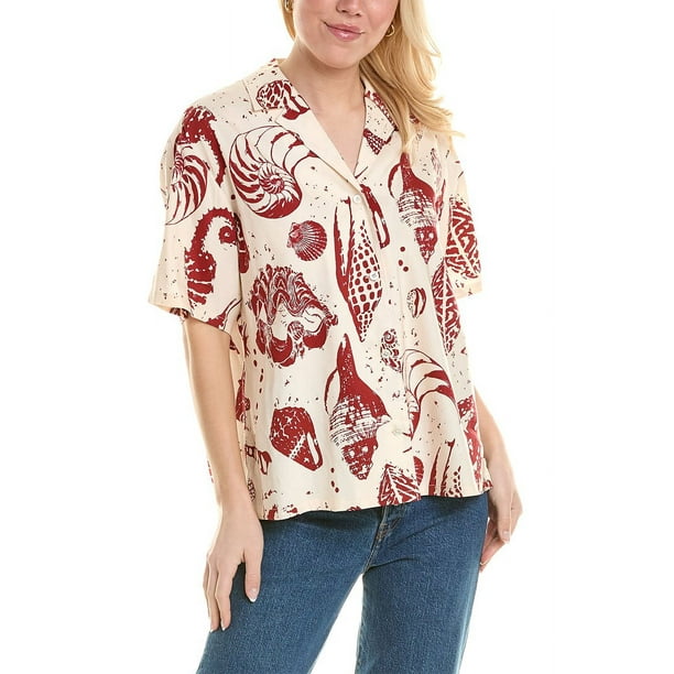 Rebecca Taylor Silk Short hotsell Sleeves Blouse Red Clay