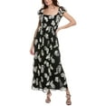 thumbnail image 1 of Rebecca Taylor womens  Ribbon Lace Silk Maxi Dress, 4, Black, 1 of 3