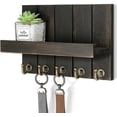 thumbnail image 1 of Rebee Vision Pine Wood Key Holder Wall Mount –Distressed Black, 1 of 1