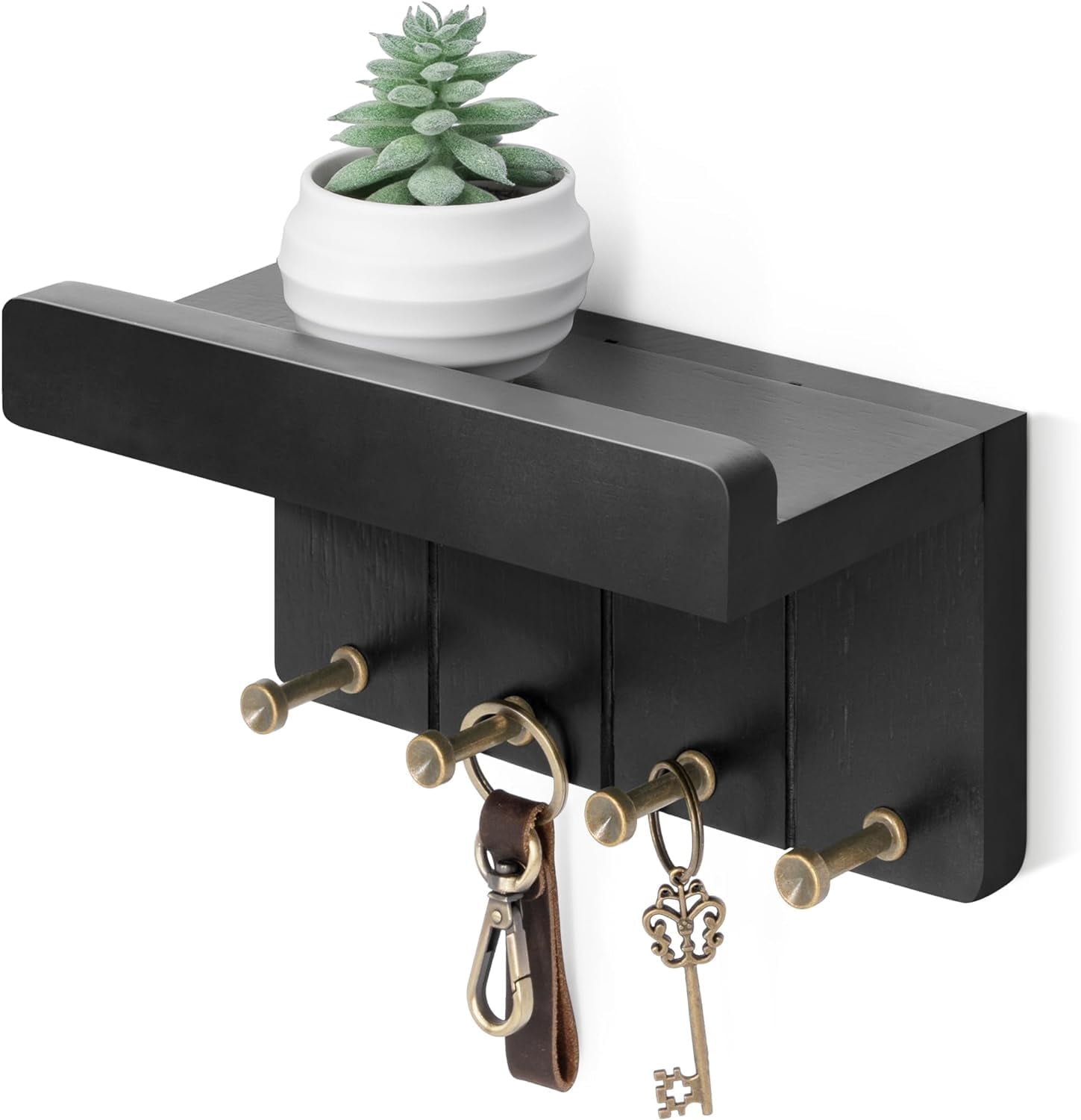Rebee Vision, Small Key Holder Wall Mount, Black, 8inch - Walmart.com