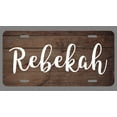thumbnail image 1 of Rebekah Name Wood Style License Plate Tag Vanity Novelty Metal | UV Printed Metal | 6-Inches By 12-Inches | Car Truck RV Trailer Wall Shop Man Cave | NP289, 1 of 1