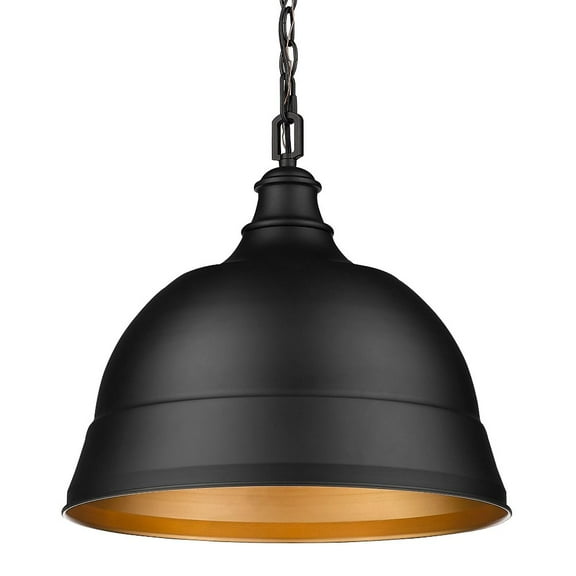 Golden Lighting Rebel 2-light Pendant in Matte Black