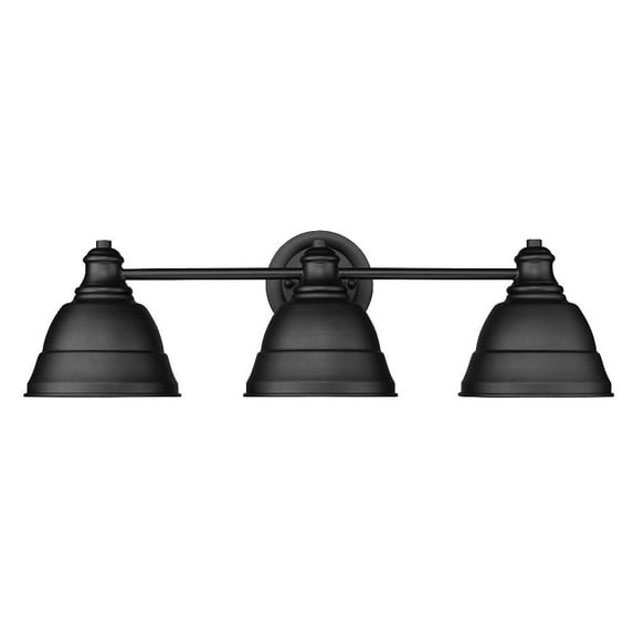 Golden Lighting Rebel 3-light Vanity in Matte Black