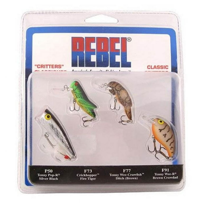 Rebel 4 Pack Fishing Lure Hard Bait Assorted Assorted Assorted