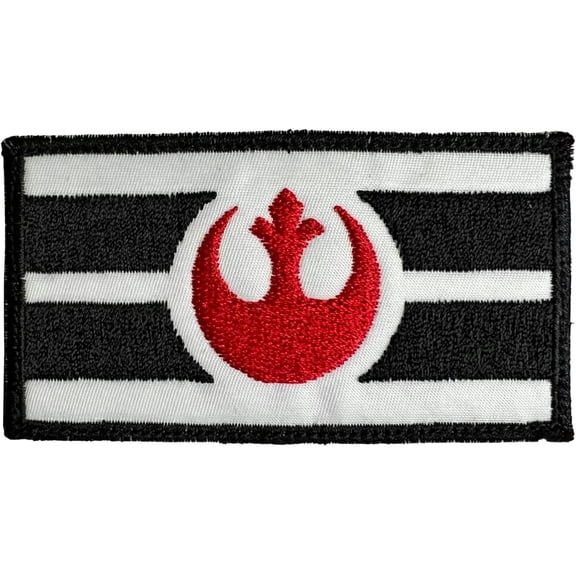 Rebel Alliance Flag Patch - Funny Tactical Military Morale Embroidered Patch Hook Fastener Backing