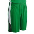 thumbnail image 1 of Rebel Basketball Shorts, Adult X-Large, Kelly Green with Black and White Side Inserts, 1 of 2