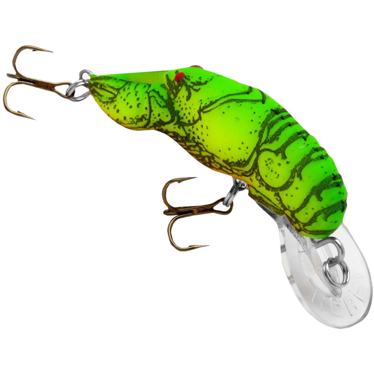 Rebel Teeny Wee Crawfish 1/10 oz Fishing Lure - Chartreuse/Green Back ...