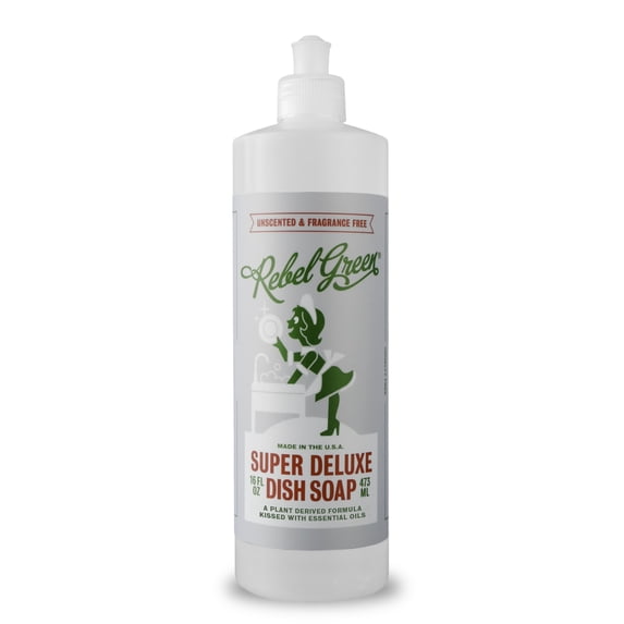 Rebel Green 2071363 16 fl oz Unscented Deluxe Dish Soap
