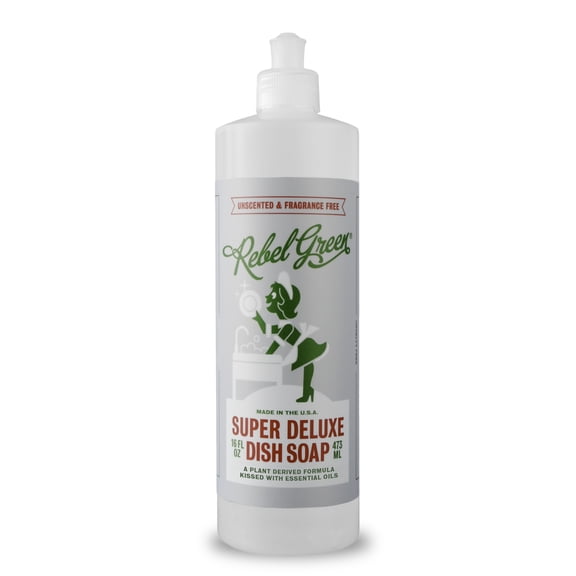 Rebel Green 2071363 16 fl oz Unscented Deluxe Dish Soap