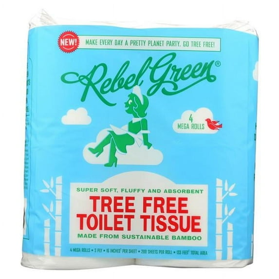 Rebel Green 2329068 Tree Free Toilet Tissue, 4 Count - Case of 18