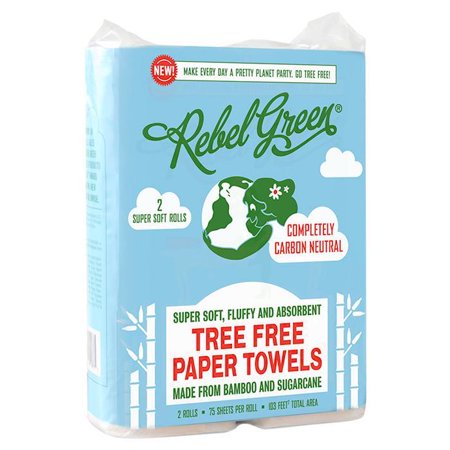 Rebel Green Tree Free Paper Towels -- 2 Rolls