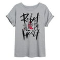 thumbnail image 1 of Rebel Heart - Juniors Ideal Flowy Muscle T-Shirt, 1 of 4