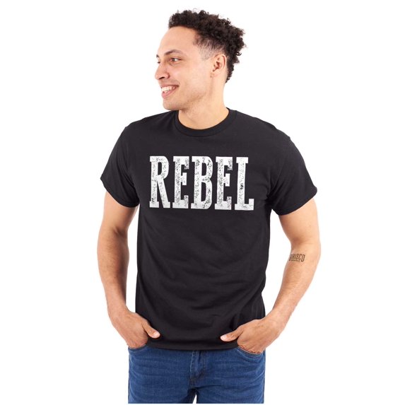 Rebel Humorous Funny Workout Gym Plus Size Crewneck Graphic Tee Shirt Brisco Brands 2X