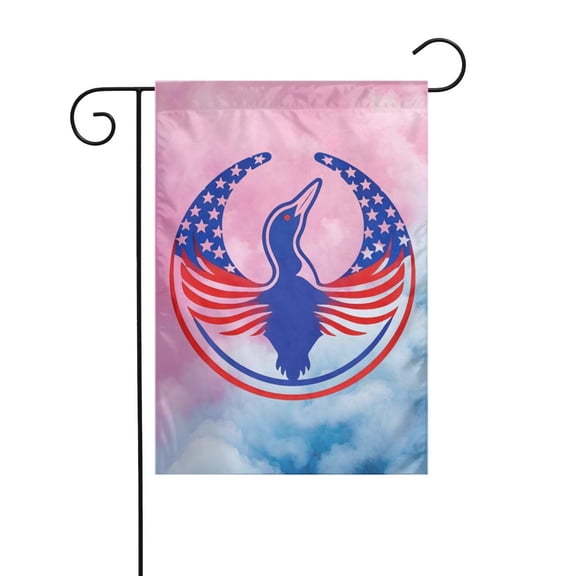 Rebel Loon Anti ICE Garden Flag 12x18 Double Sided, Burlap Garden Yard House Flags Outside Outdoor Spring Seasonal Porch Lawn Decoration