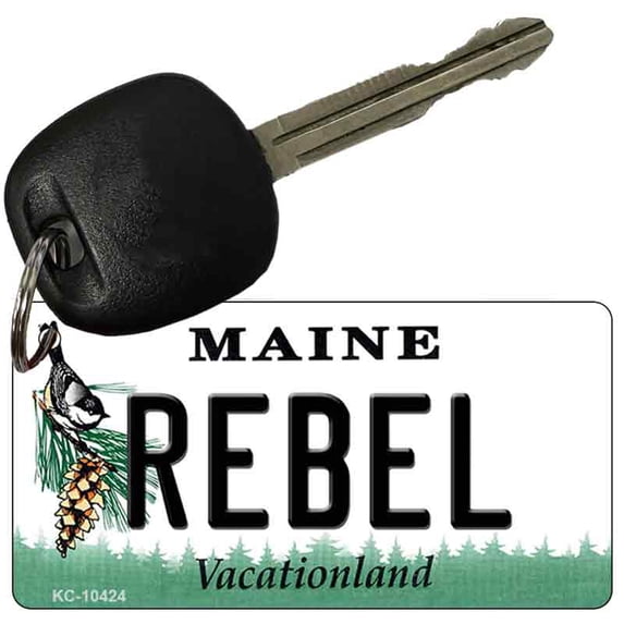 Rebel Maine State License Plate Tag Key Chain KC-10424 3" x 1.5" Key Chain (KC)